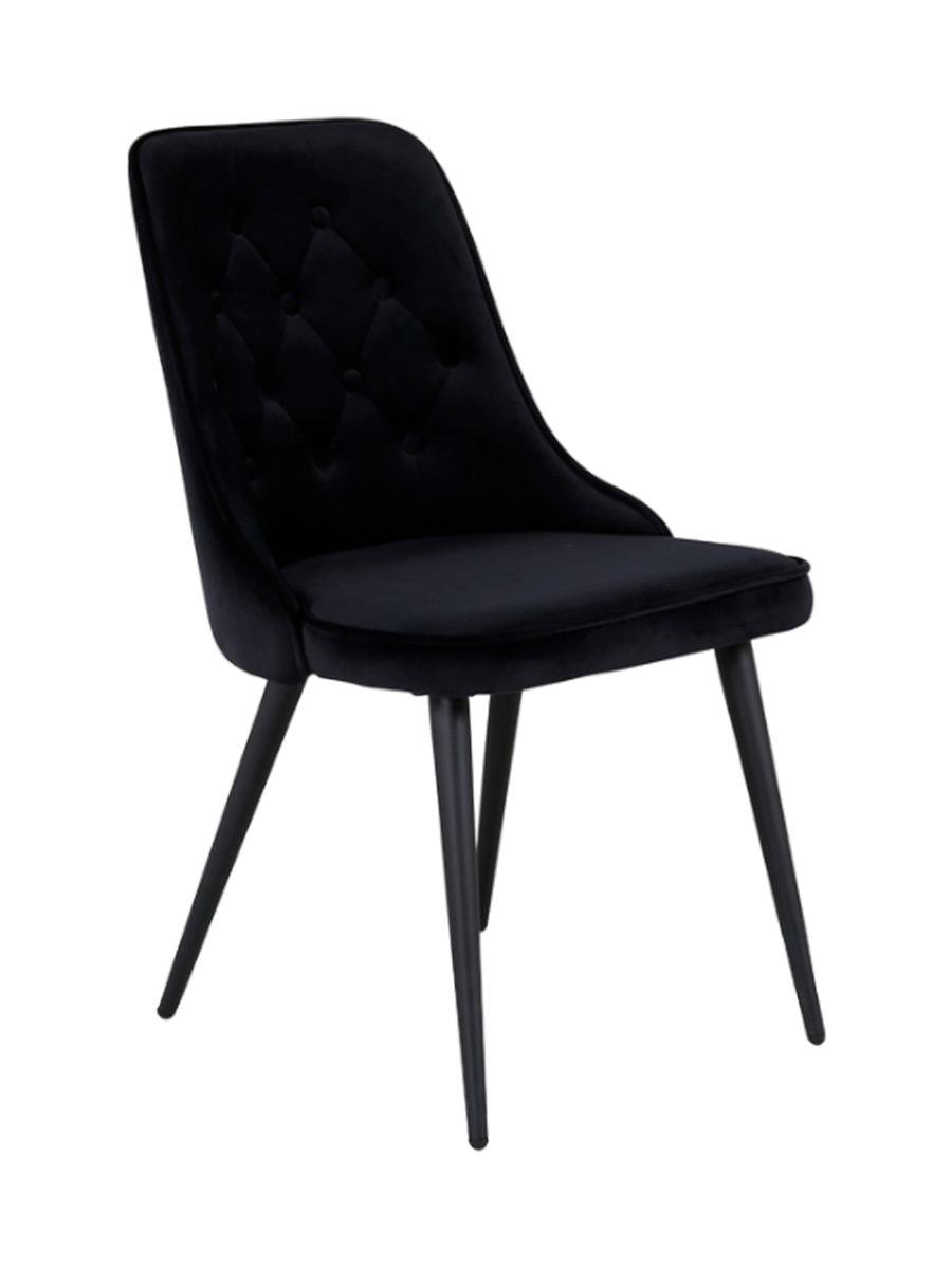 
Sedia da pranzo dal design moderno „Velvet deluxe“ - Nero