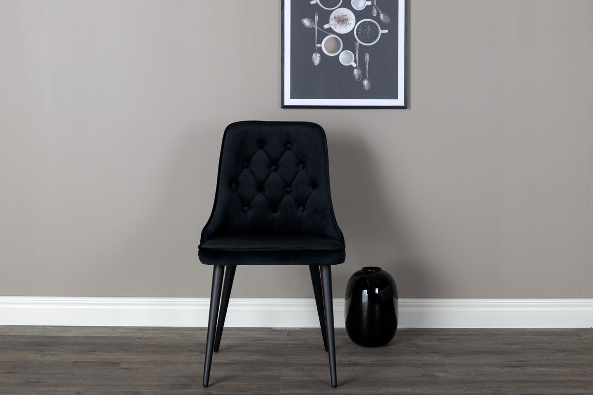 
Sedia da pranzo dal design moderno „Velvet deluxe“ - Nero