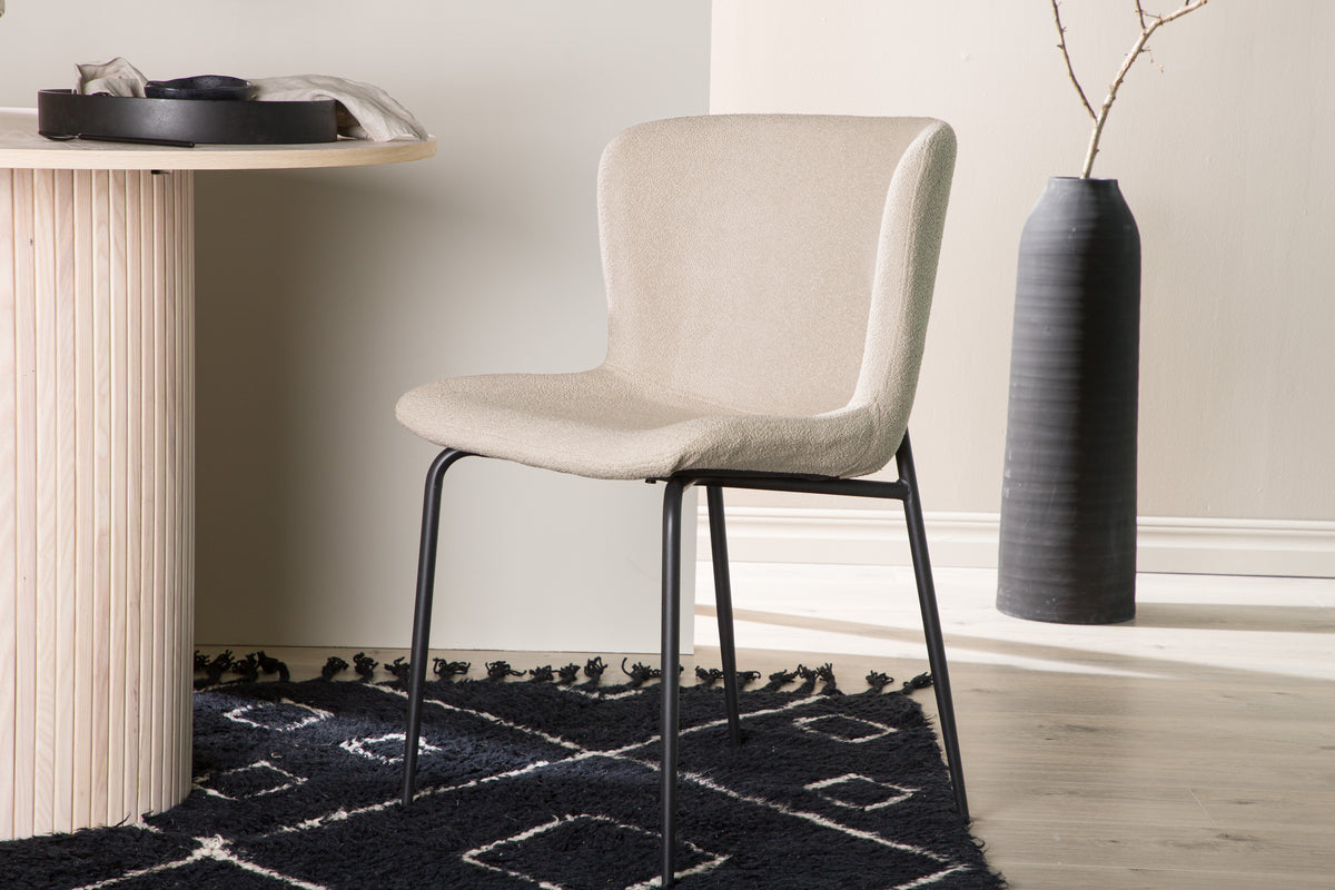 
Sedia da pranzo dal design moderno „Modesto“ con rivestimento bouclé - Beige Bouclé