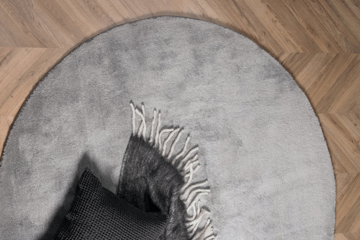 
Tapis rond design "Undra" Ø 200 cm - Gris clair