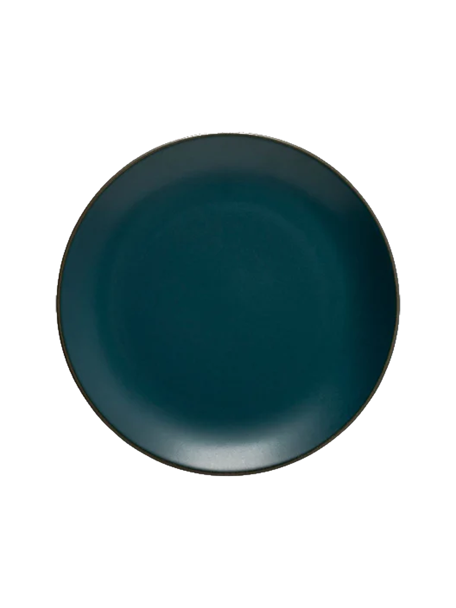 
Assiette à salade et à dessert artisanale « Stacked Organic » - Bleu Grand Large