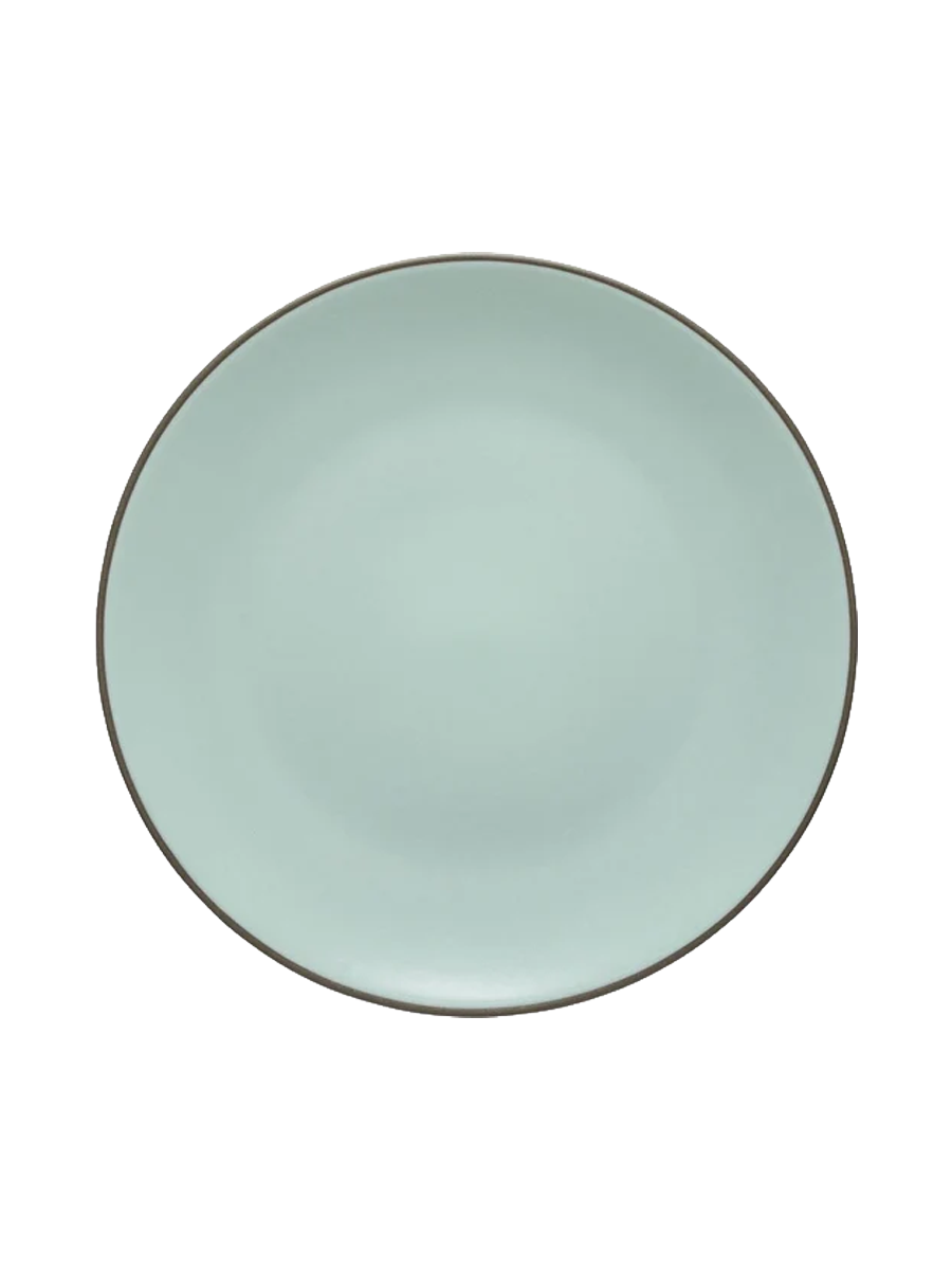 
Handmade Dinner Plate "Stacked Organic" - Sky Blue