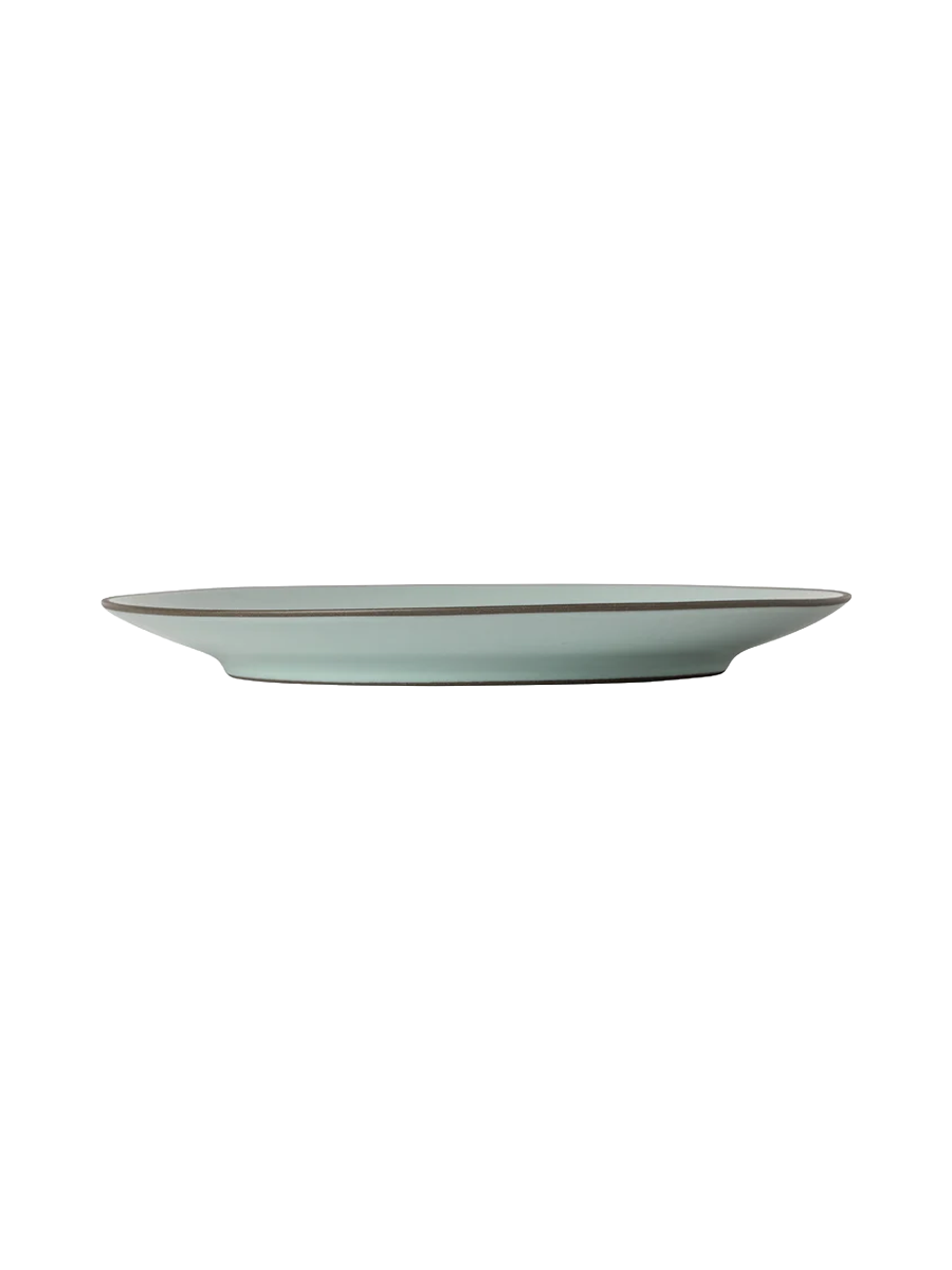 
Handmade Dinner Plate "Stacked Organic" - Sky Blue