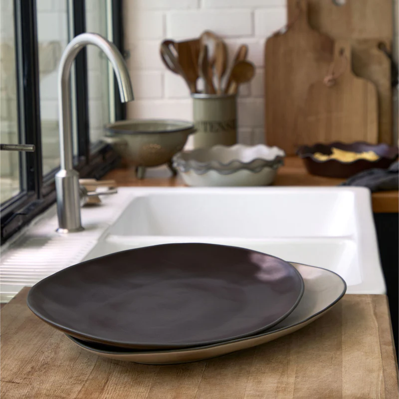 
Handmade Serving Platter "Stacked Organic" - Harbor