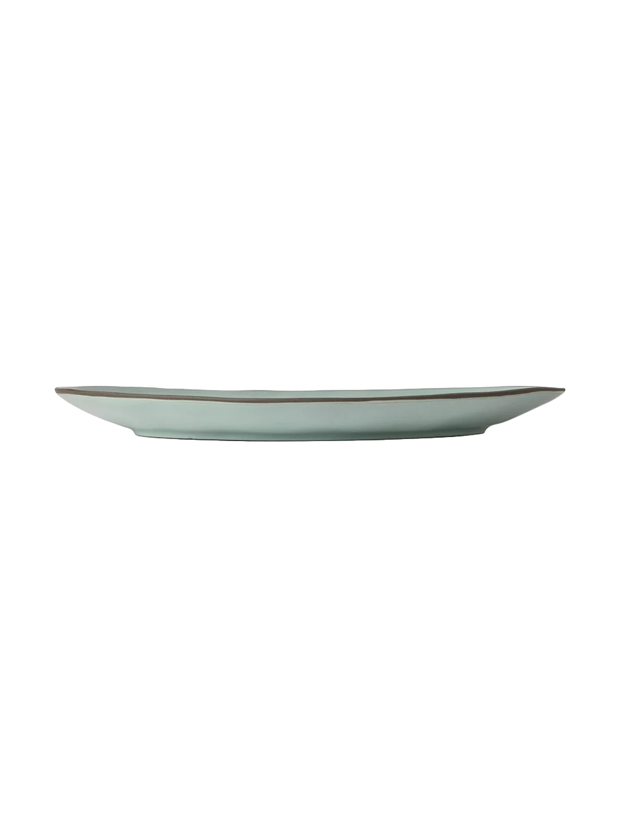 
Handmade Serving Platter "Stacked Organic" - Sky Blue