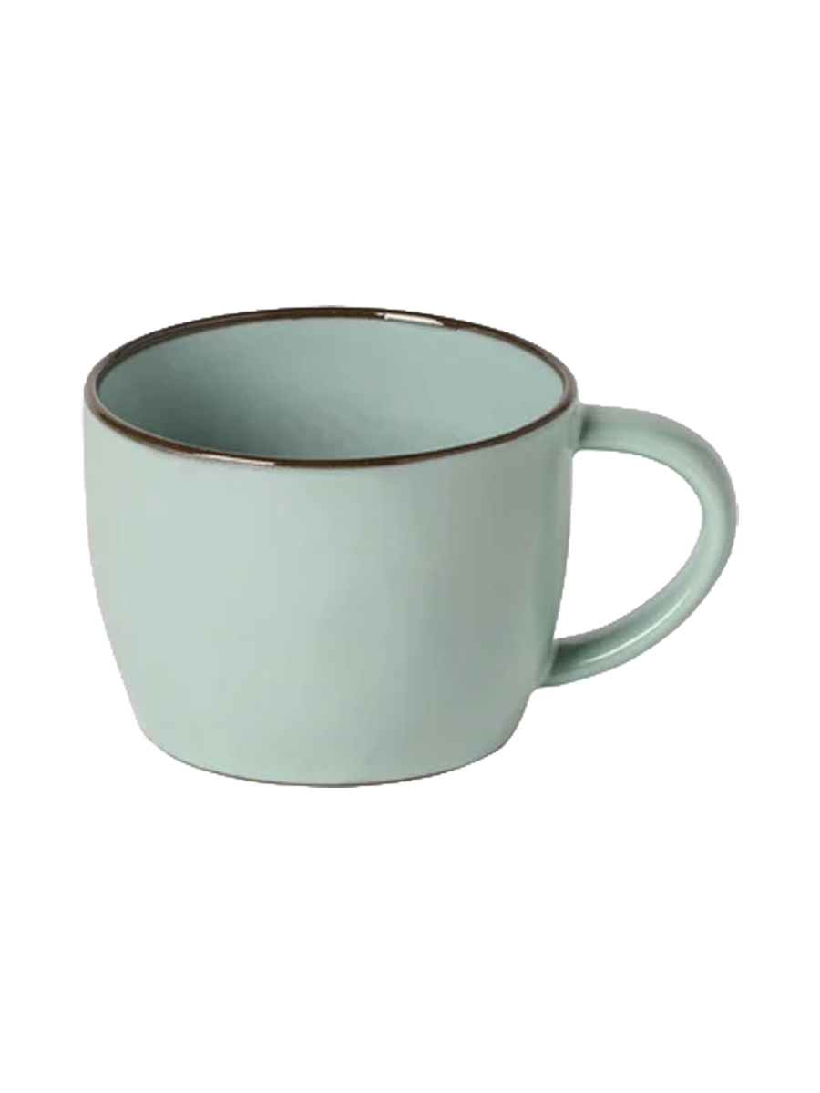 
Handmade Tea & Coffee Mug "Stacked Organic" - Sky Blue