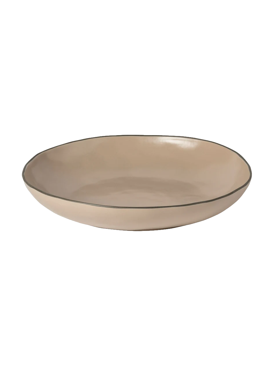 
Handmade "Stacked Organic" Serving Bowl - Cremini