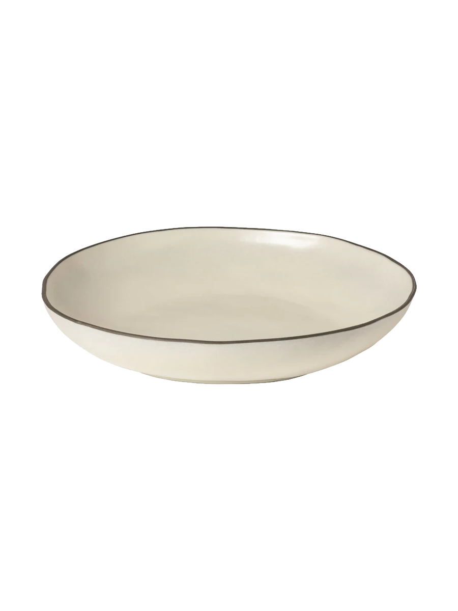 
Handmade "Stacked Organic" Serving Bowl - Salt