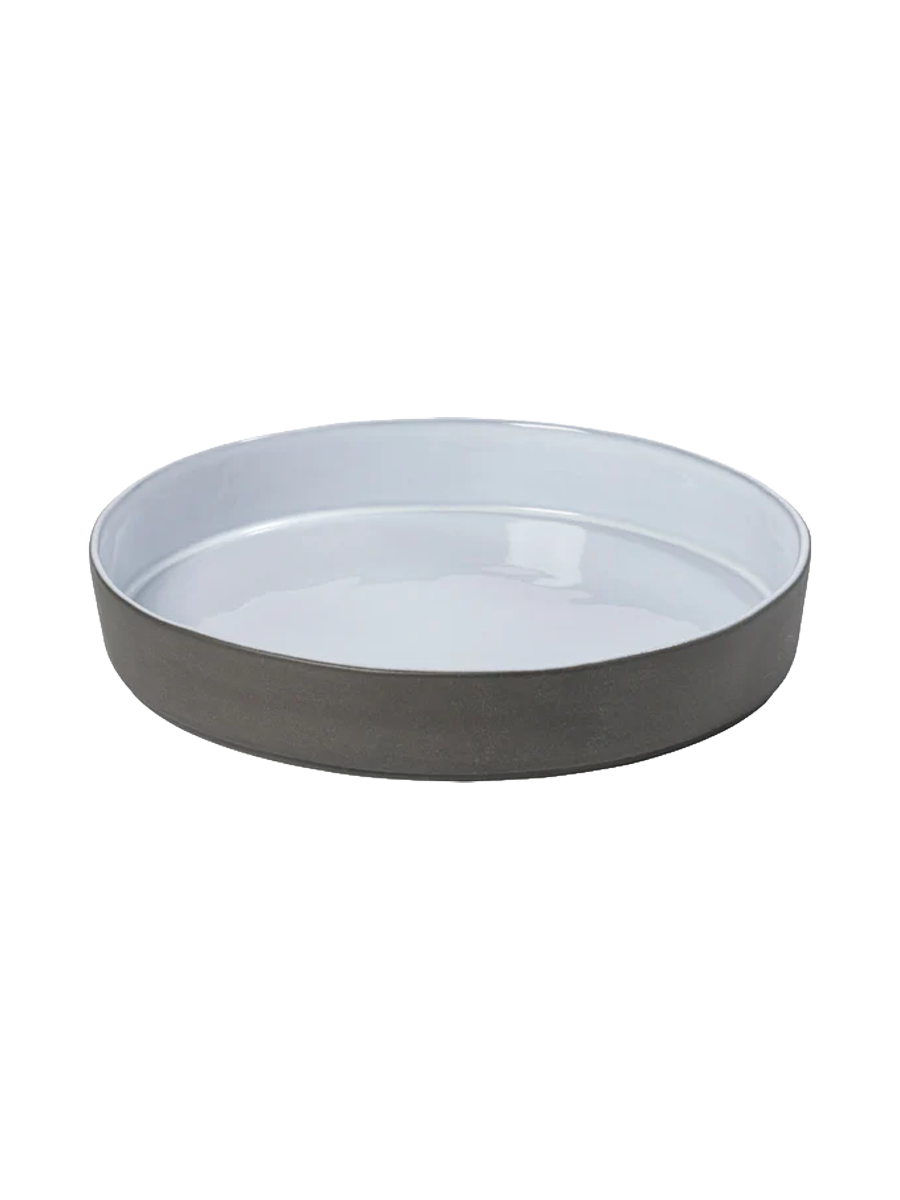 
Assiette creuse « Lagoa Eco-Grés » faite main - Blanc