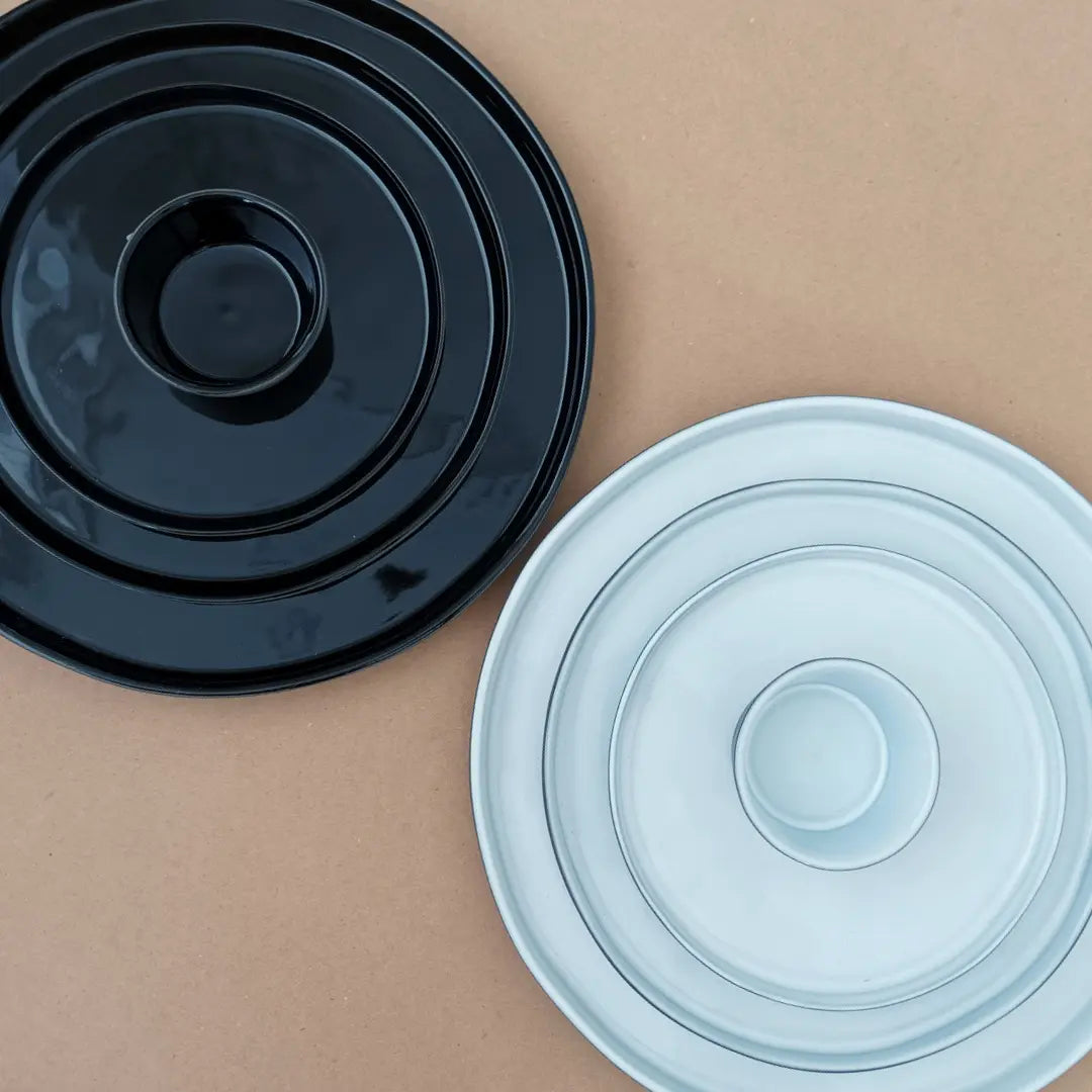 
Handmade Dinner Plate "Lagoa Eco-Grés" - Black