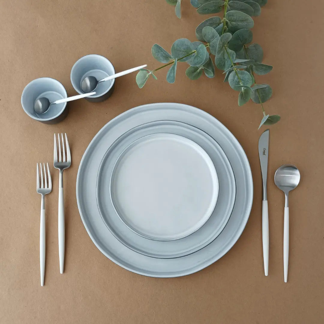 
Handmade Dinner Plate "Lagoa Eco-Grés" - White