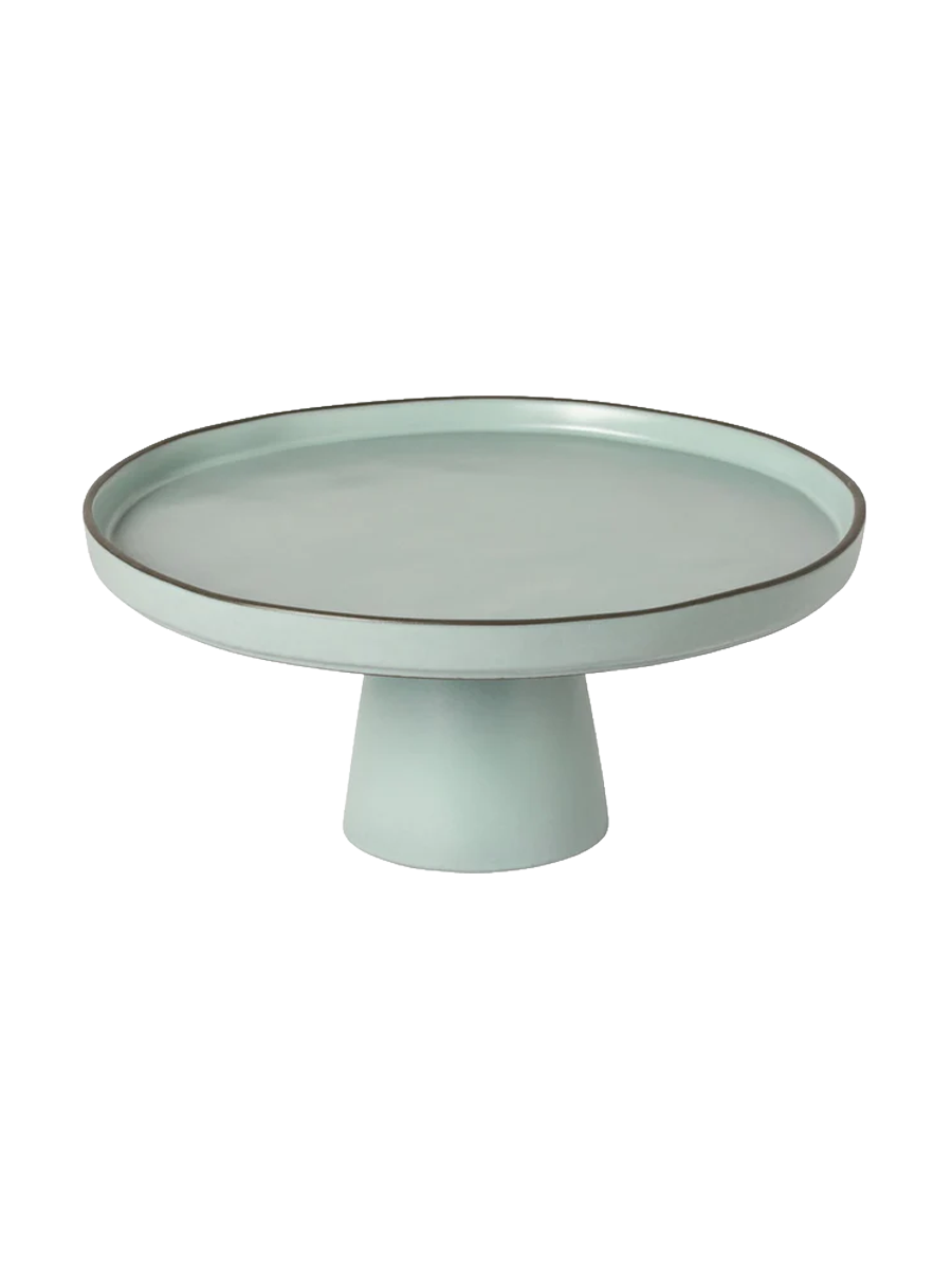 
Handmade Cake Stand "Stacked Organic" - Sky Blue