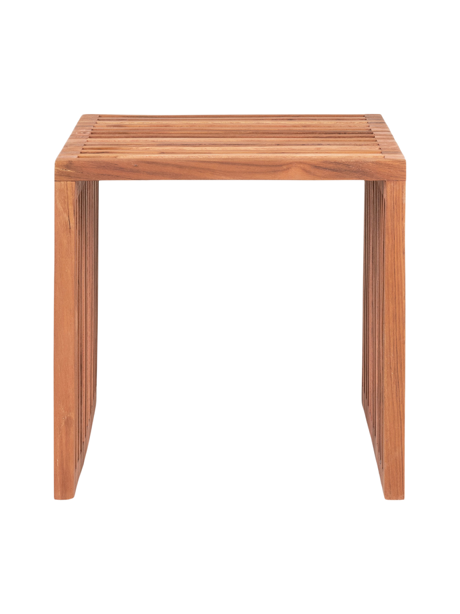 
Tavolino laterale di design «Pego» in legno di teak