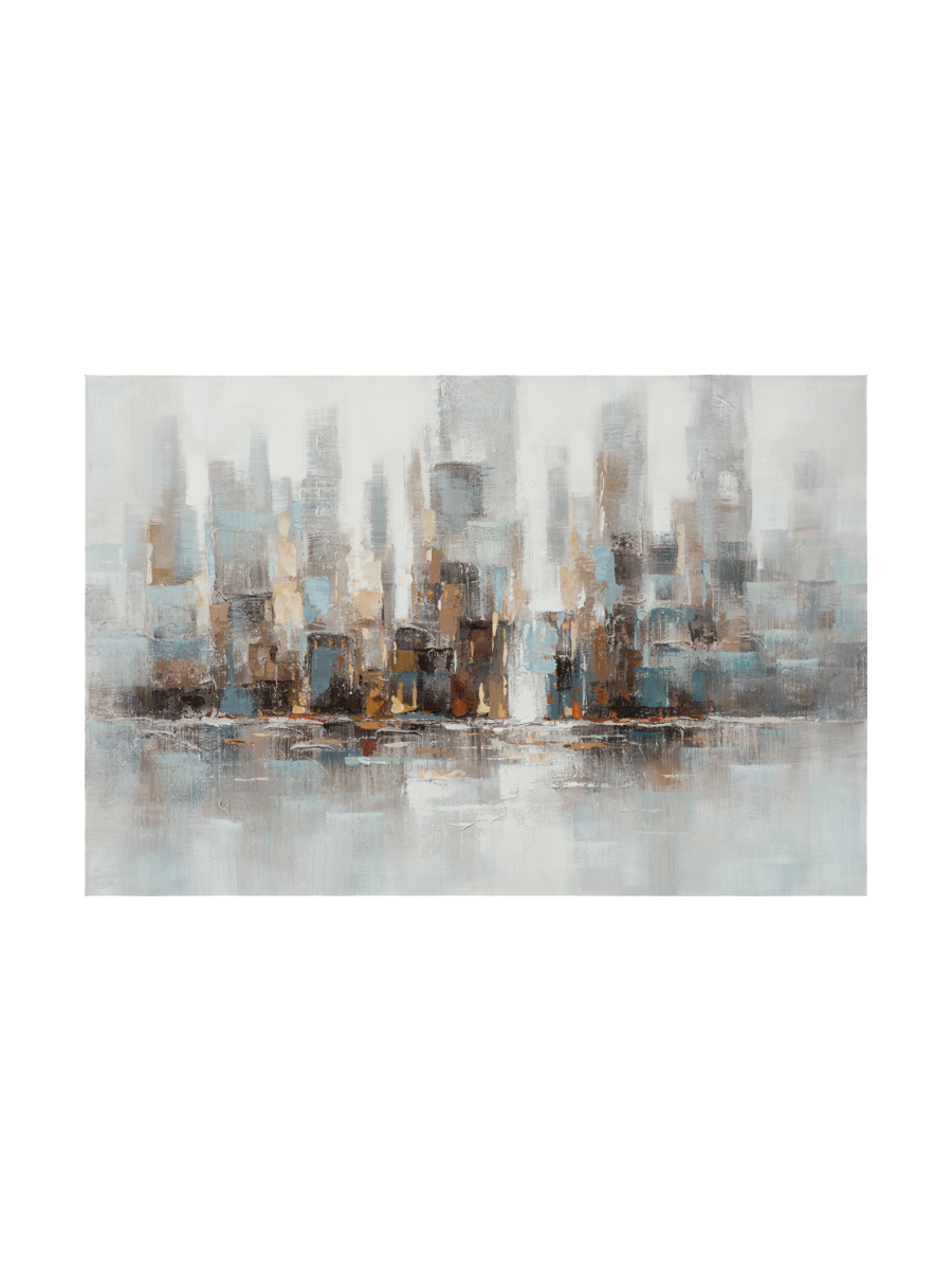 
Quadro dipinto a mano “Skyline astratta” 80 x 120 cm