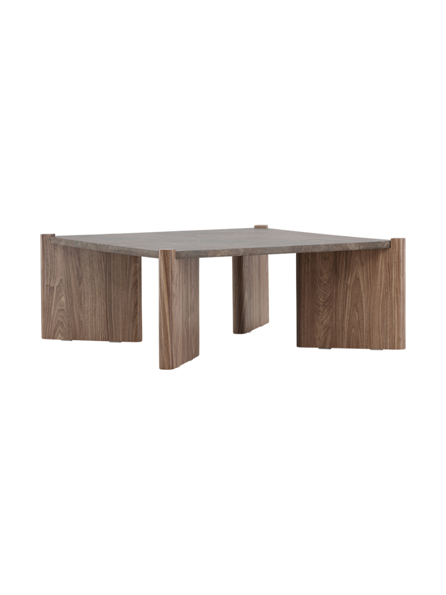 
Tavolino da caffè di design „Rogaland“ effetto marmo - Effetto marmo Marrone