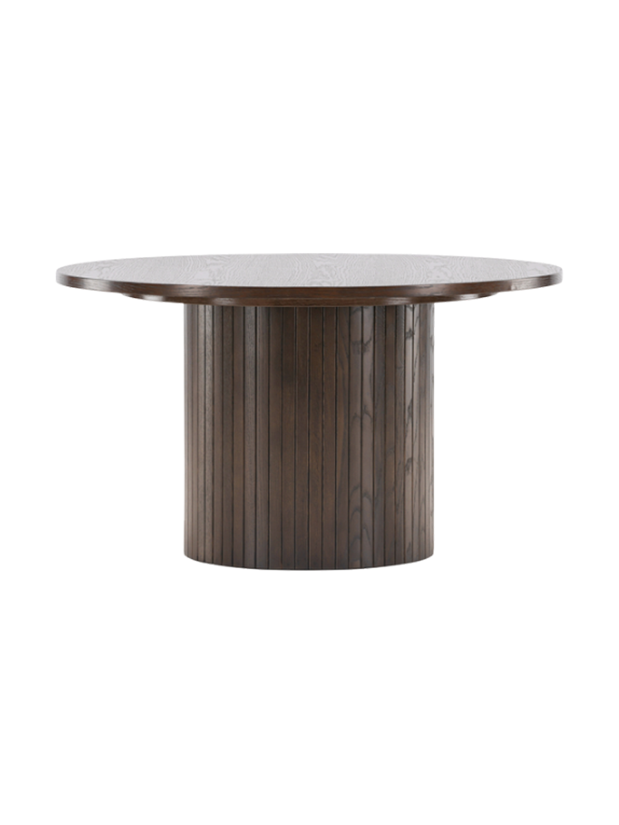 
Tavolino da salotto rotondo dal design moderno „Bianca“ Ø 80 cm - Mocca