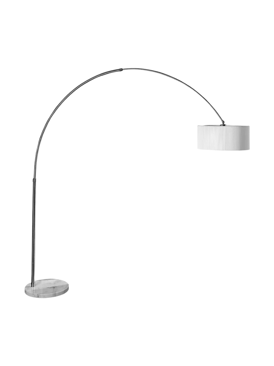 
Lampada ad arco di design «Extenso» con base in marmo - Bianco/Nero