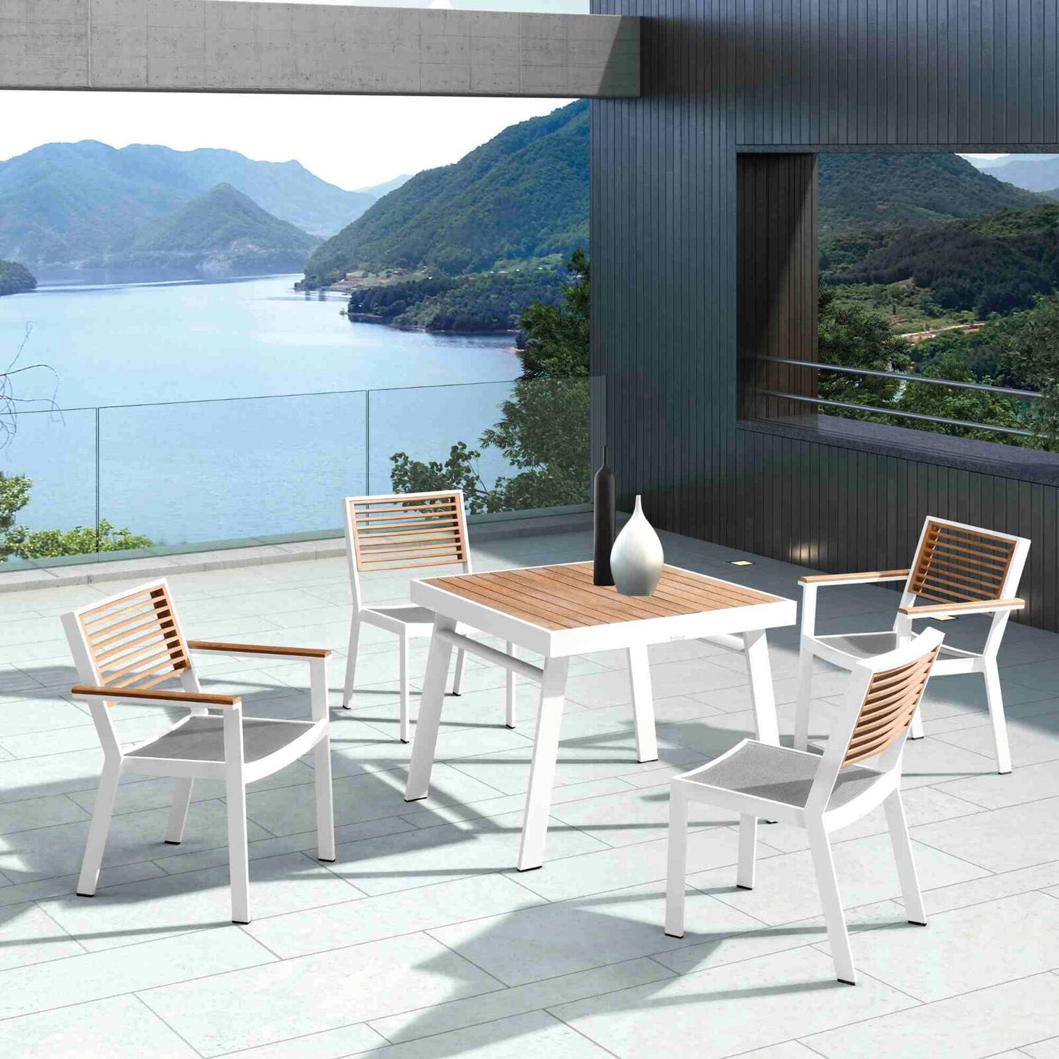 
Premium Outdoor Stuhl „York“ - Weiss