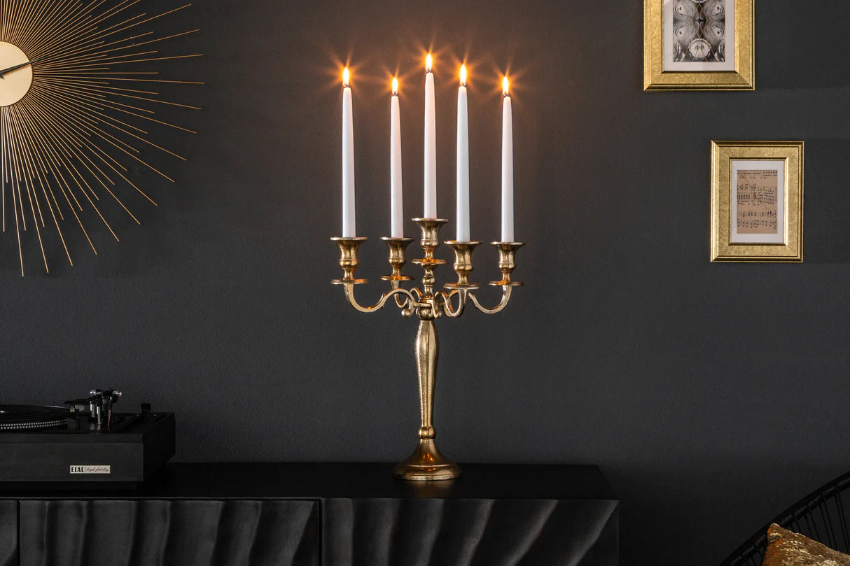 
"Georgious" 5-Arm Candelabra - Gold