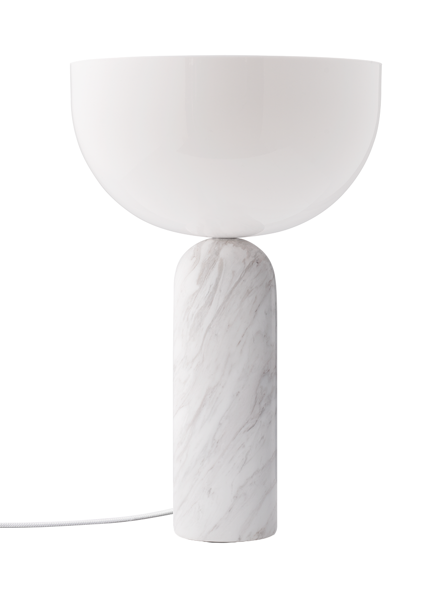 
Lampe de table design élégante en marbre « Kizu », différentes tailles - Blanc / Grand