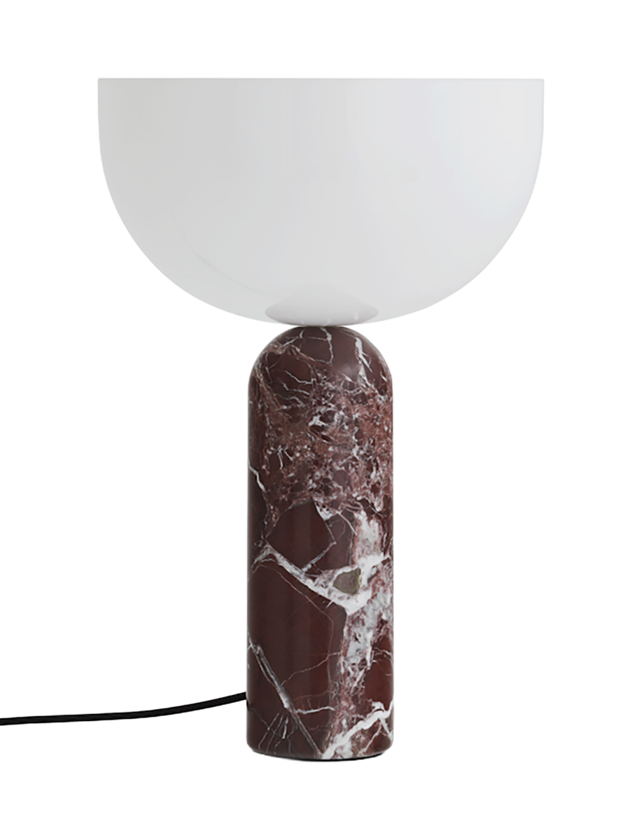 
Lampe de table design élégante en marbre « Kizu », différentes tailles - Marbre Rosso Levanto / Grand