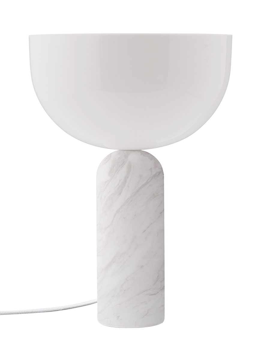 
Lampe de table design élégante en marbre « Kizu », différentes tailles - Blanc / Moyen