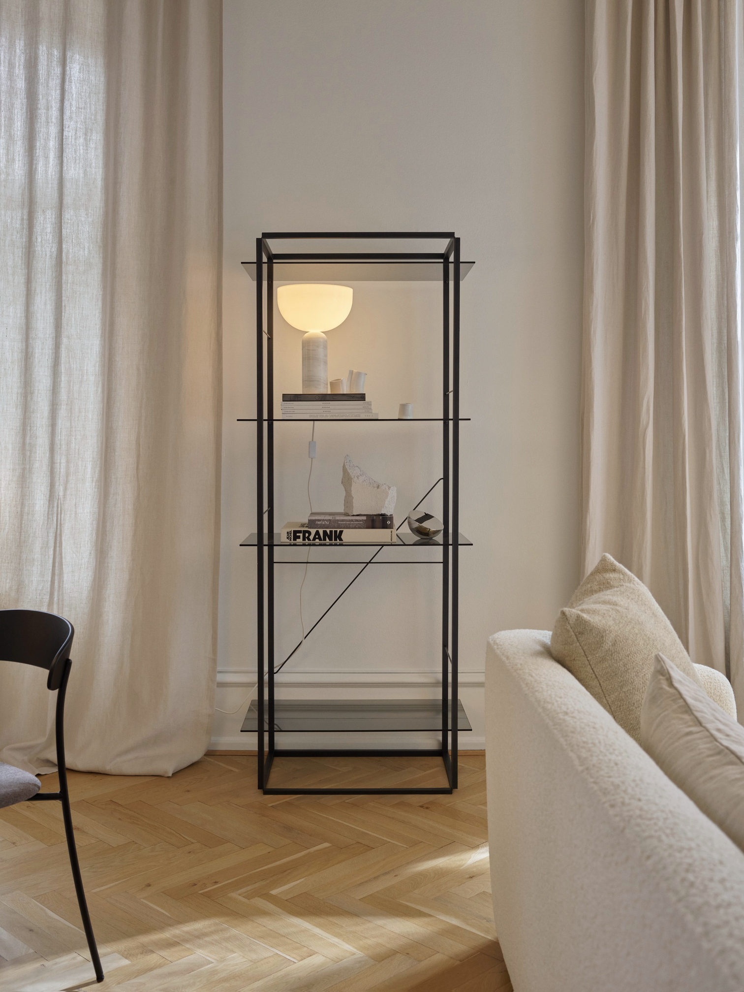 
Lampe de table design élégante en marbre « Kizu », différentes tailles - Blanc / Moyen