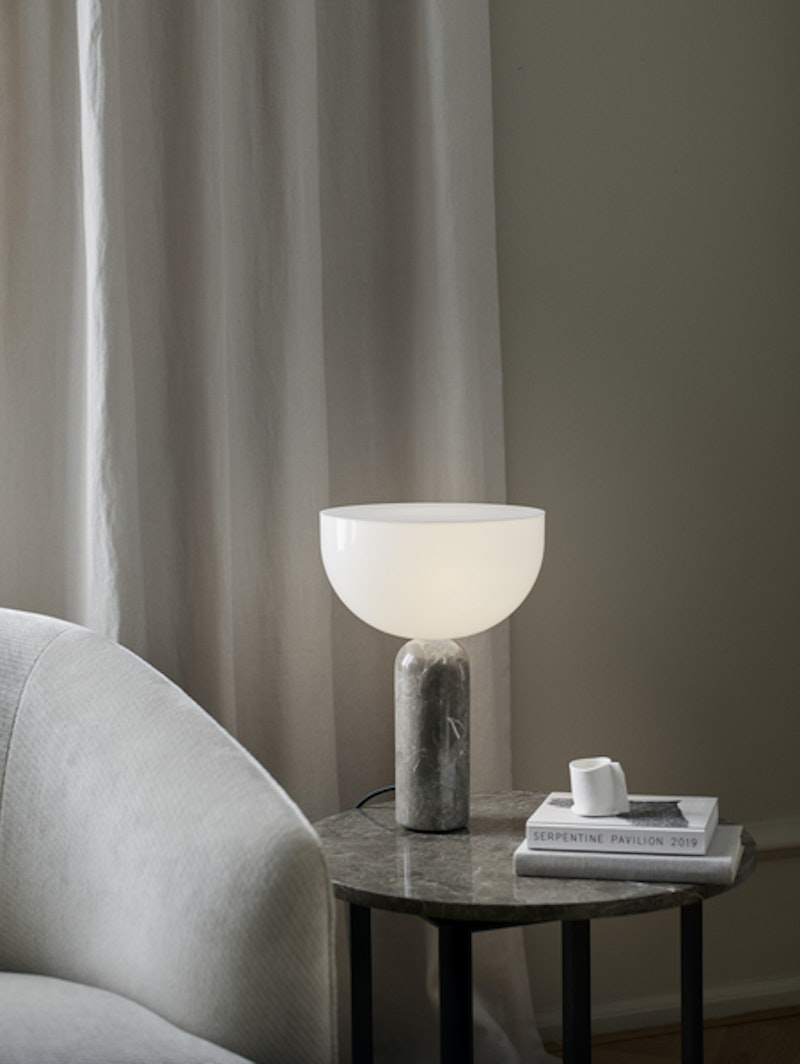 
Lampe de table design élégante en marbre « Kizu », différentes tailles - Gris / Moyen