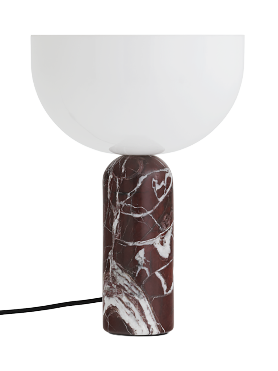 
Lampe de table design élégante en marbre « Kizu », différentes tailles - Rosso Levanto / Moyen