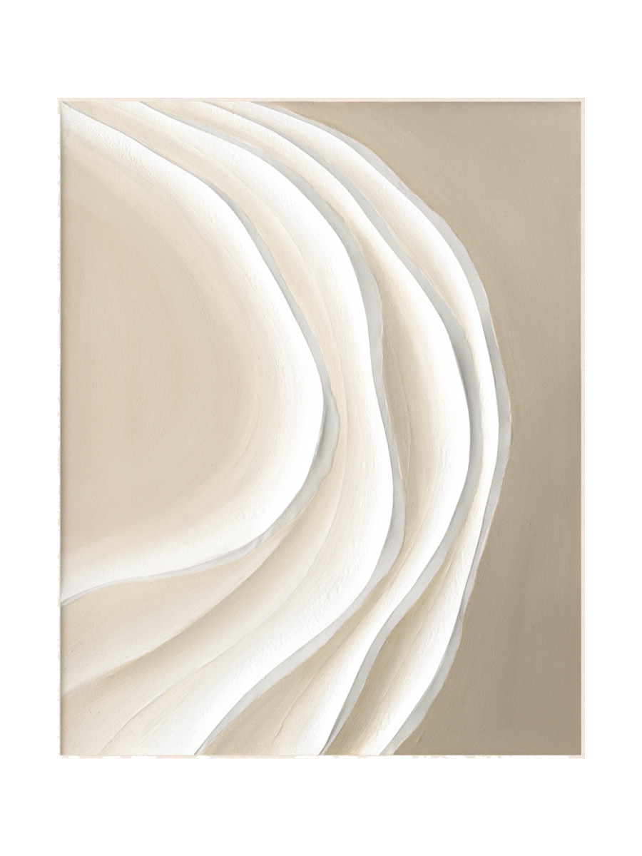 
Handgemaltes, gerahmtes Bild „Sandy Waves“ 80 x 100 cm