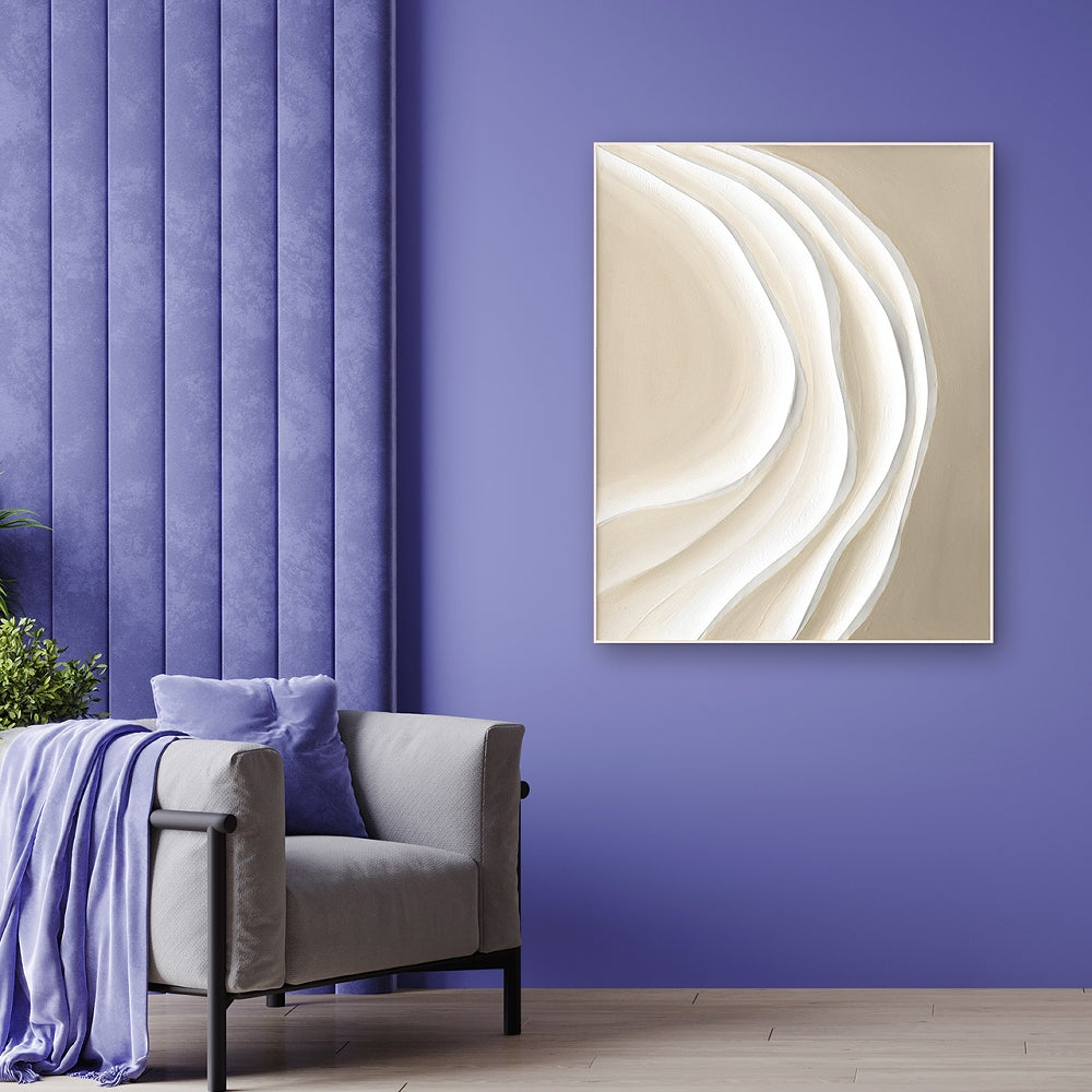 
Handgemaltes, gerahmtes Bild „Sandy Waves“ 80 x 100 cm