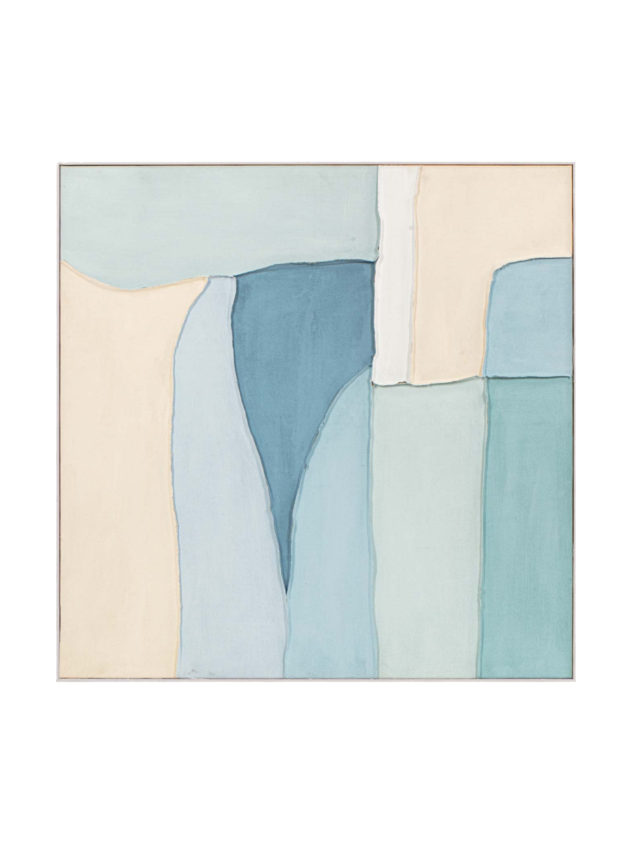 
Handgemaltes, gerahmtes Bild „Sky and Sand“ 100 x 100 cm