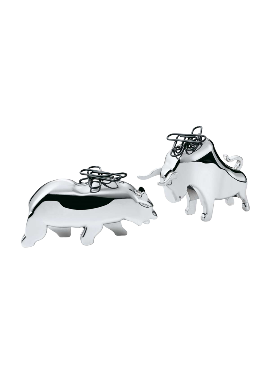 
Design Büroklammer-Set „Bull & Bear“