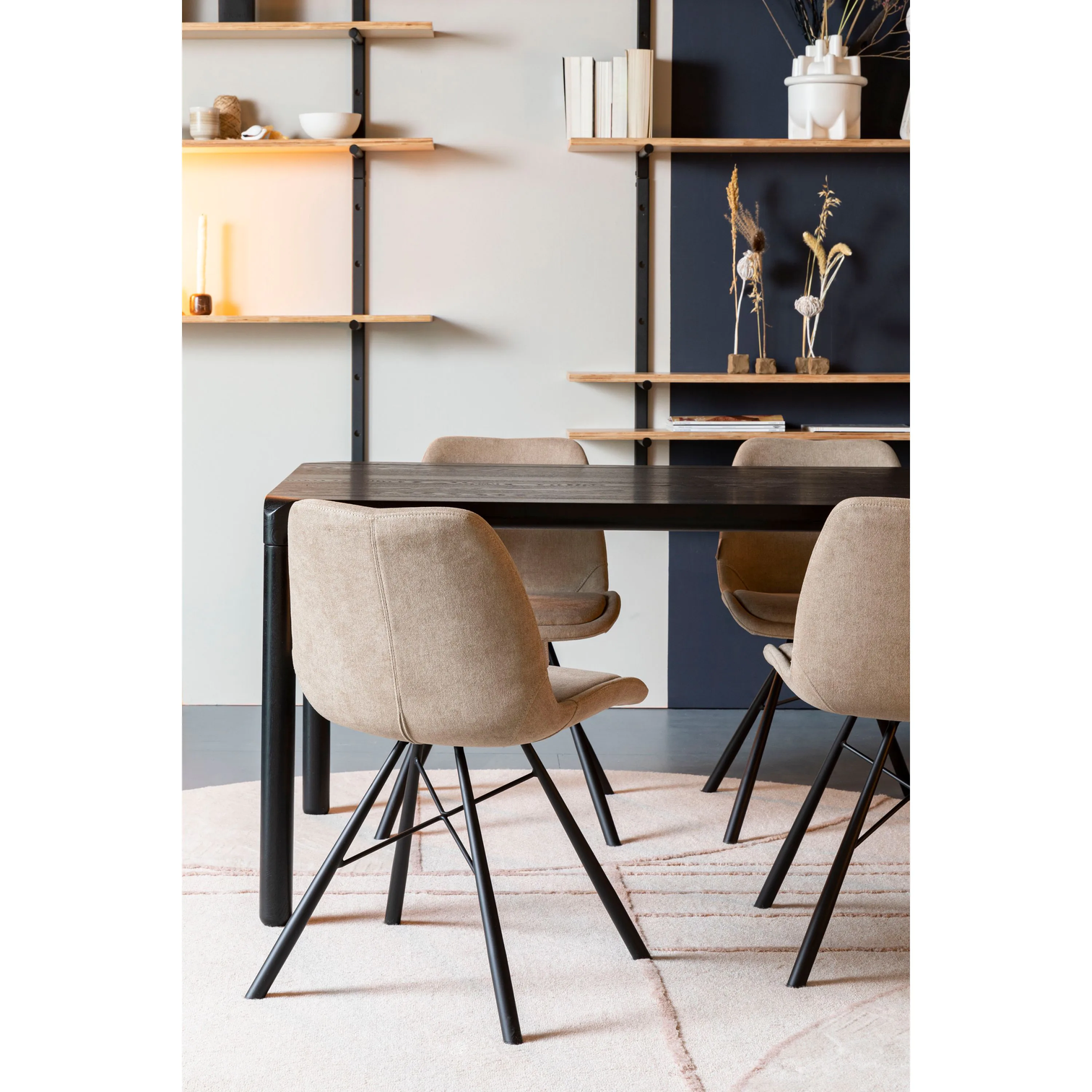 
Design dining table "Storm", various sizes - Black / 220 x 90 cm