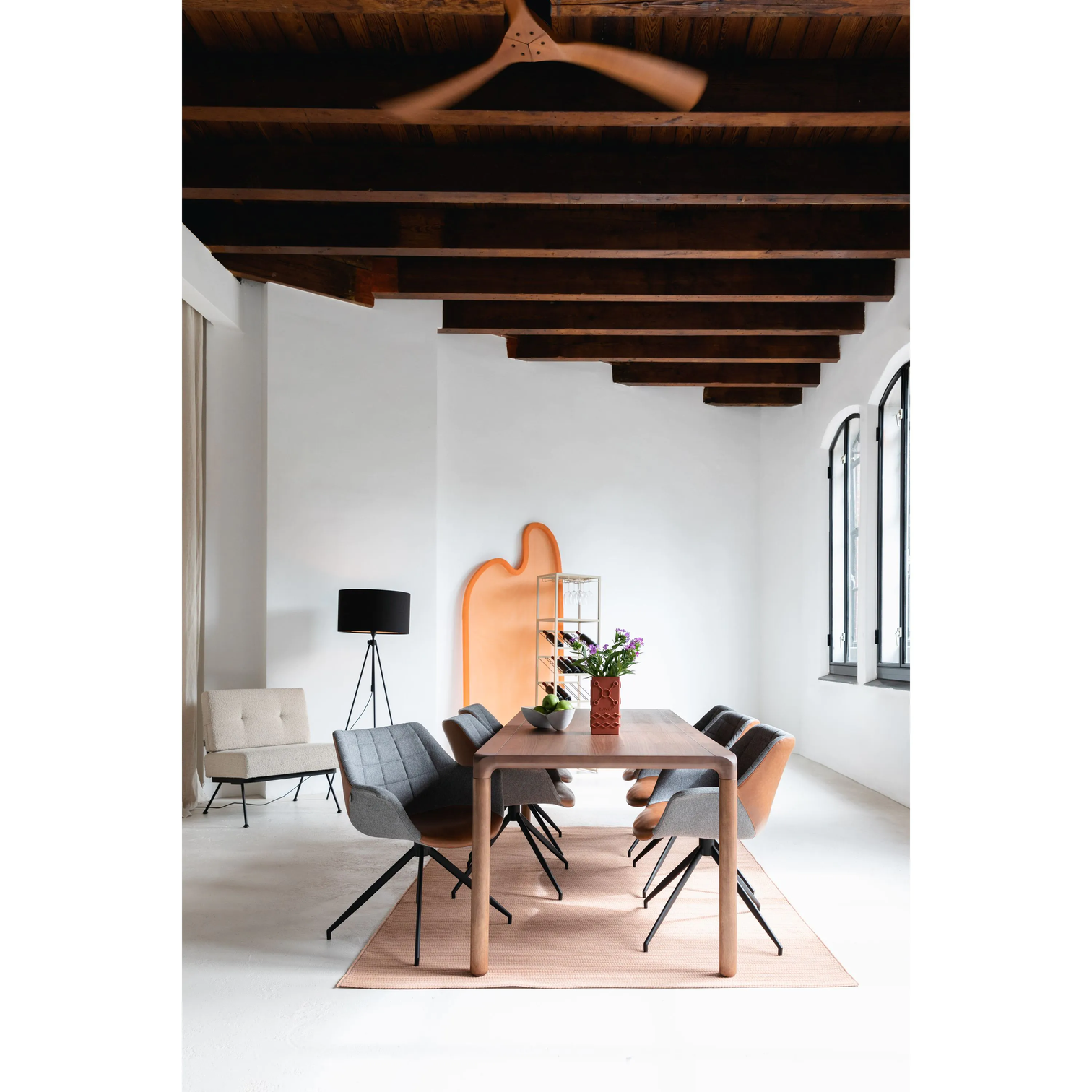 
Design dining table "Storm", various sizes - Nut tree / 160 x 90 cm