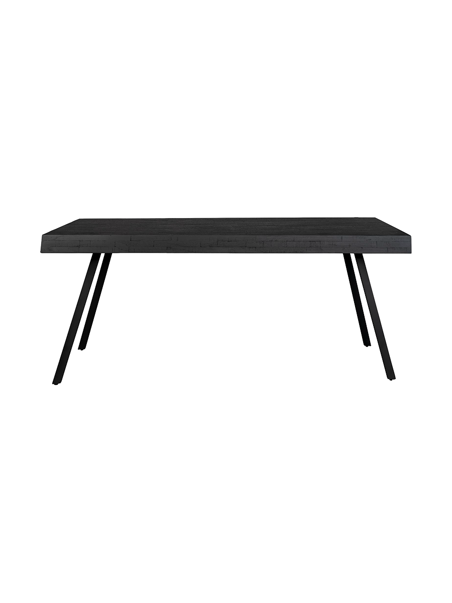 
Tavolo da pranzo rettangolare «Suri» in legno di teak, diverse misure - Nero / 200 x 90 cm