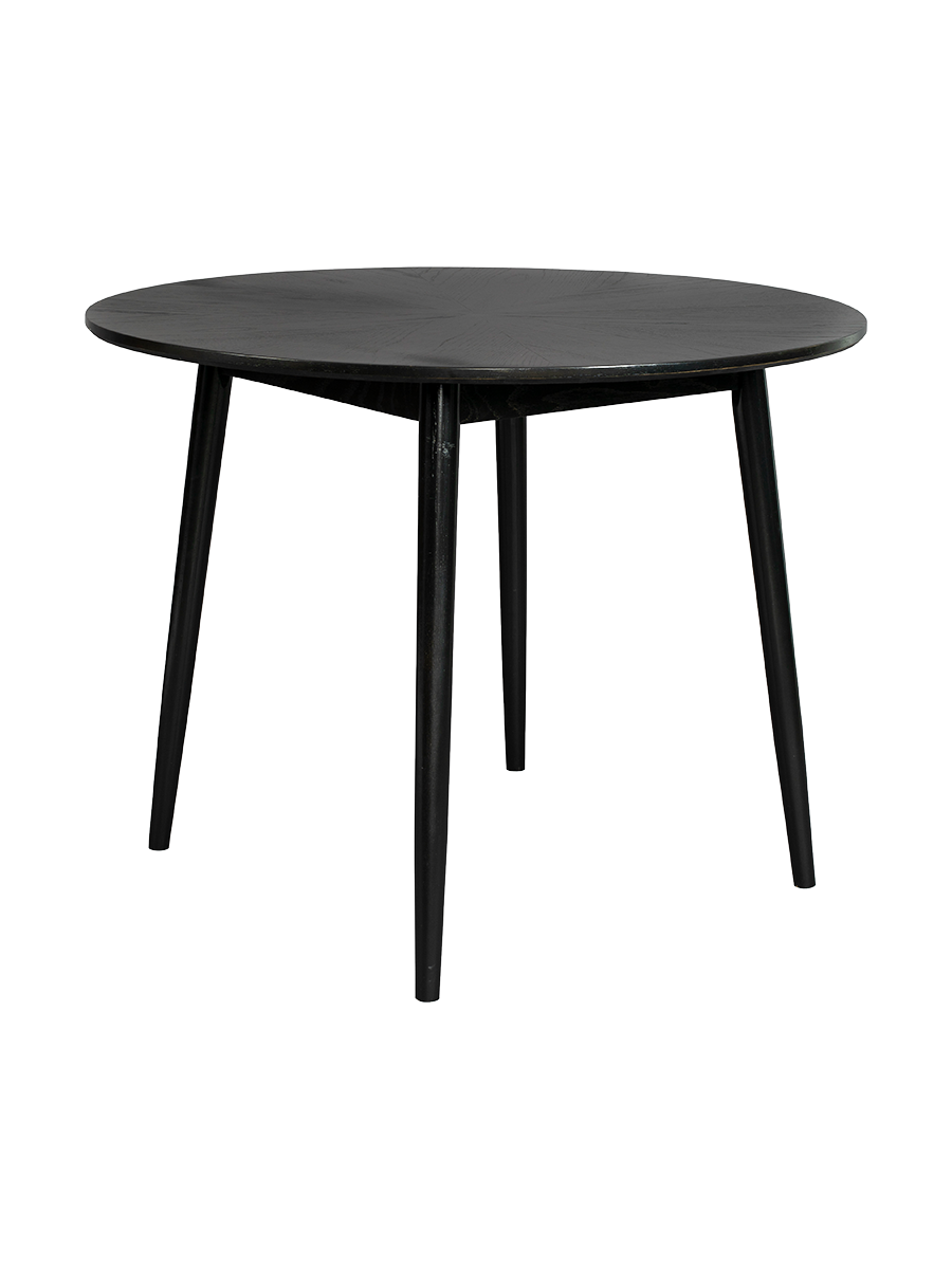 
Tavolo da pranzo rotondo «Fabio» in legno di quercia, diverse misure - Nero / Ø 120 cm