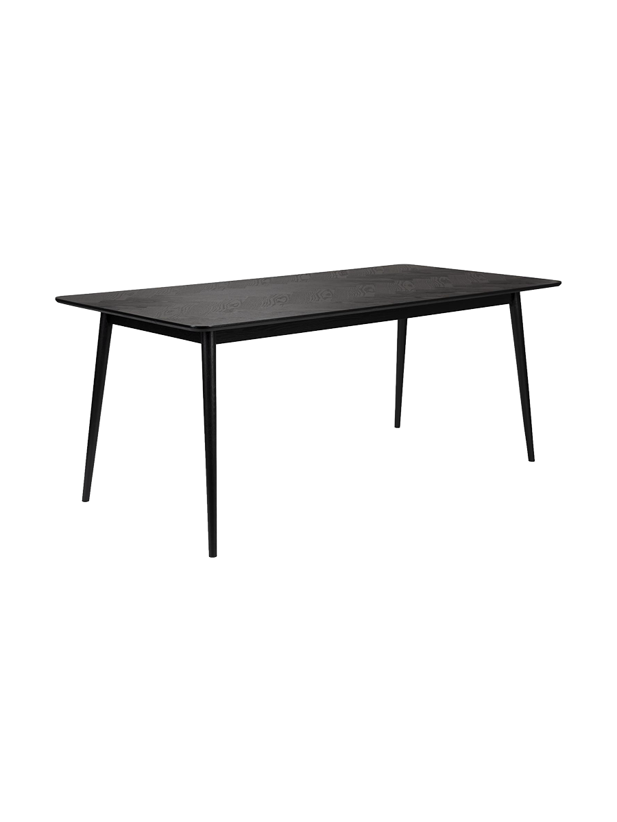 
Tavolo da pranzo rettangolare «Fabio» in legno di quercia, diverse misure - Nero / 180 x 90 cm