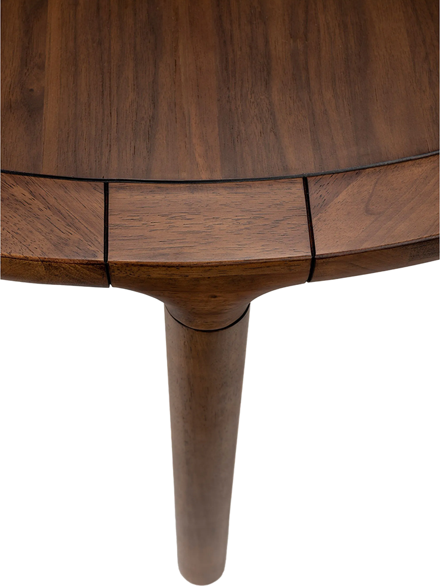 
Round designer dining table "Storm" Ø 128 cm - Nut tree