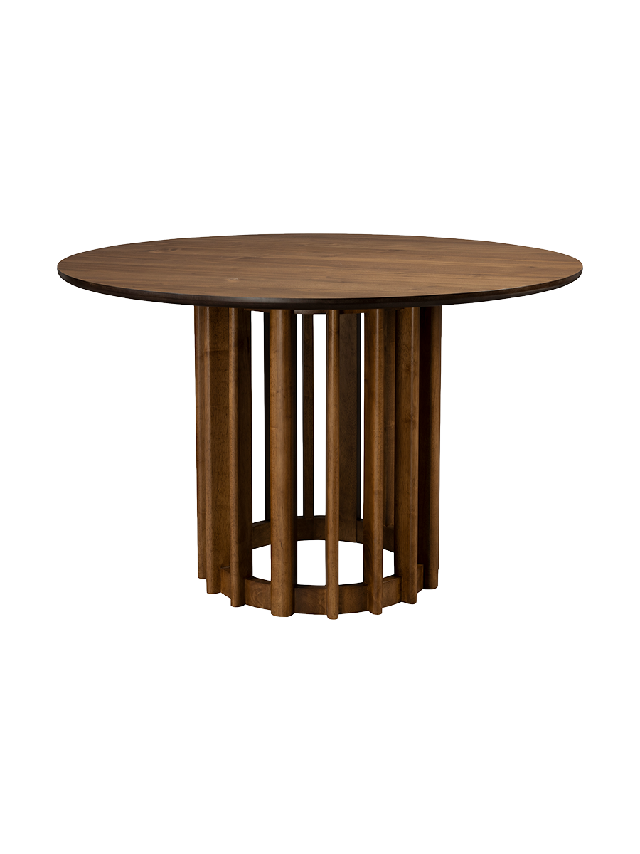 
Tavolo da pranzo rotondo di design in legno massello „Barlet“ Ø 120 cm - Nussbaum