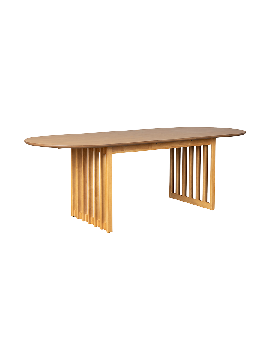 
Massiver, ausziehbarer Design Esstisch „Barlet“ 200-240 x 90 cm - Eiche Natural