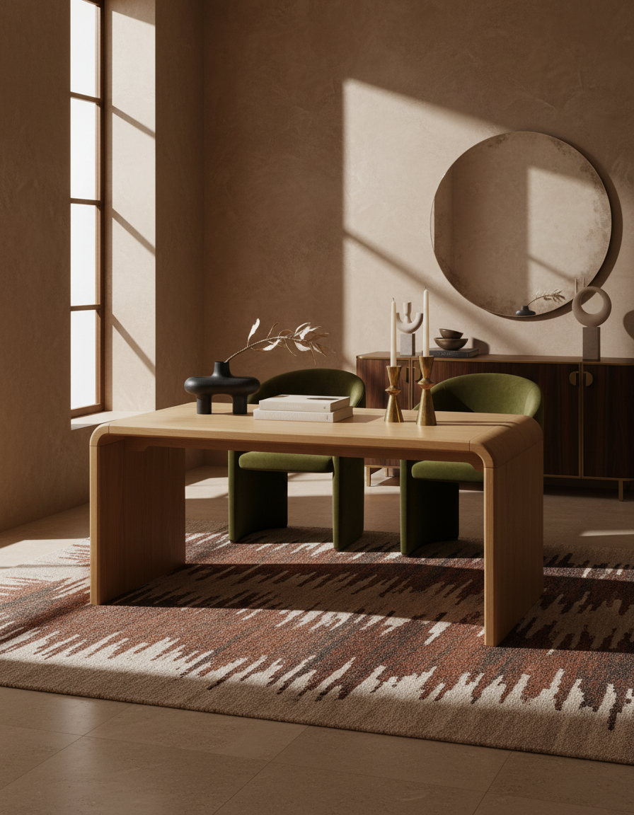 
Tavolo da pranzo di design in legno massiccio «Brave» 160 x 80 cm