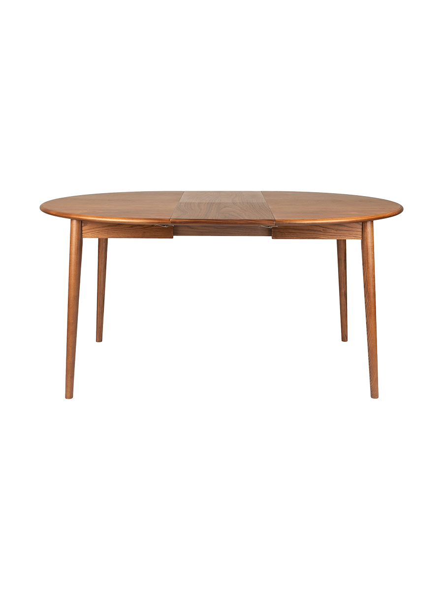 
Tavolo da pranzo rotondo allungabile in legno massiccio «Twist» 120-160 x 120 cm - Rovere Naturale