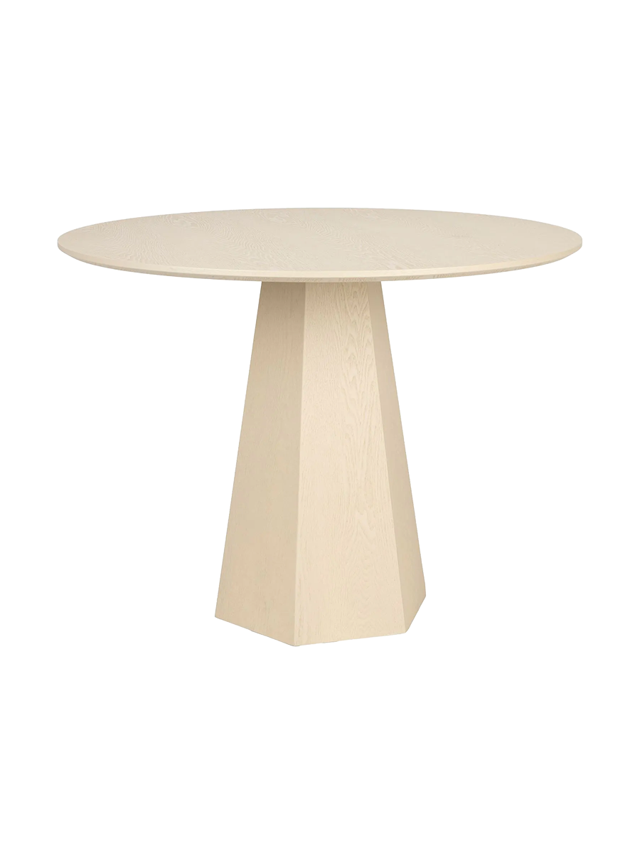 
Tavolo da pranzo rotondo di design «Pilar» Ø 100 cm - Inferno naturale