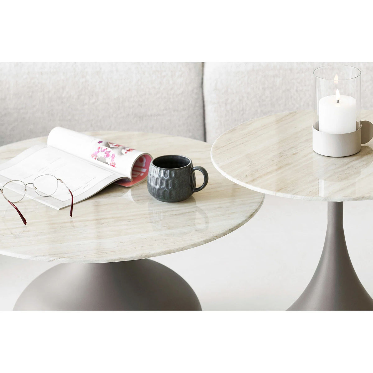 
Tavolino da caffè rotondo di design «Pienzo»