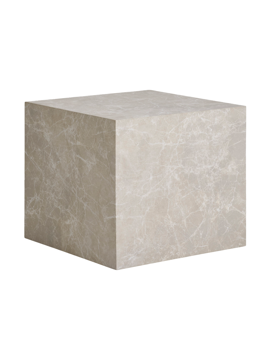 
Set di 2 tavolini da caffè di design «Praga» - Effetto marmo Beige
