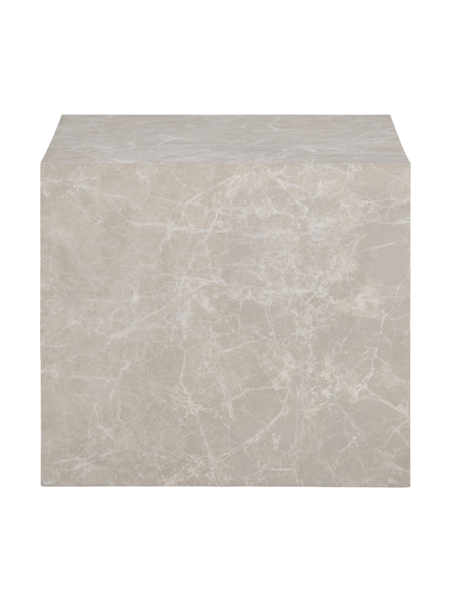 
Set di 2 tavolini da caffè di design «Praga» - Effetto marmo Beige
