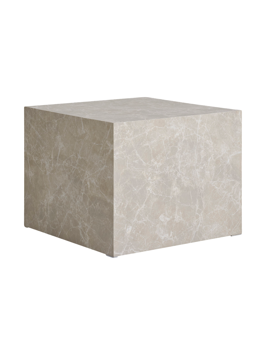 
Set di 2 tavolini da caffè di design «Praga» - Effetto marmo Beige