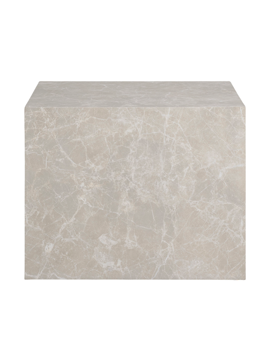 
Set di 2 tavolini da caffè di design «Praga» - Effetto marmo Beige