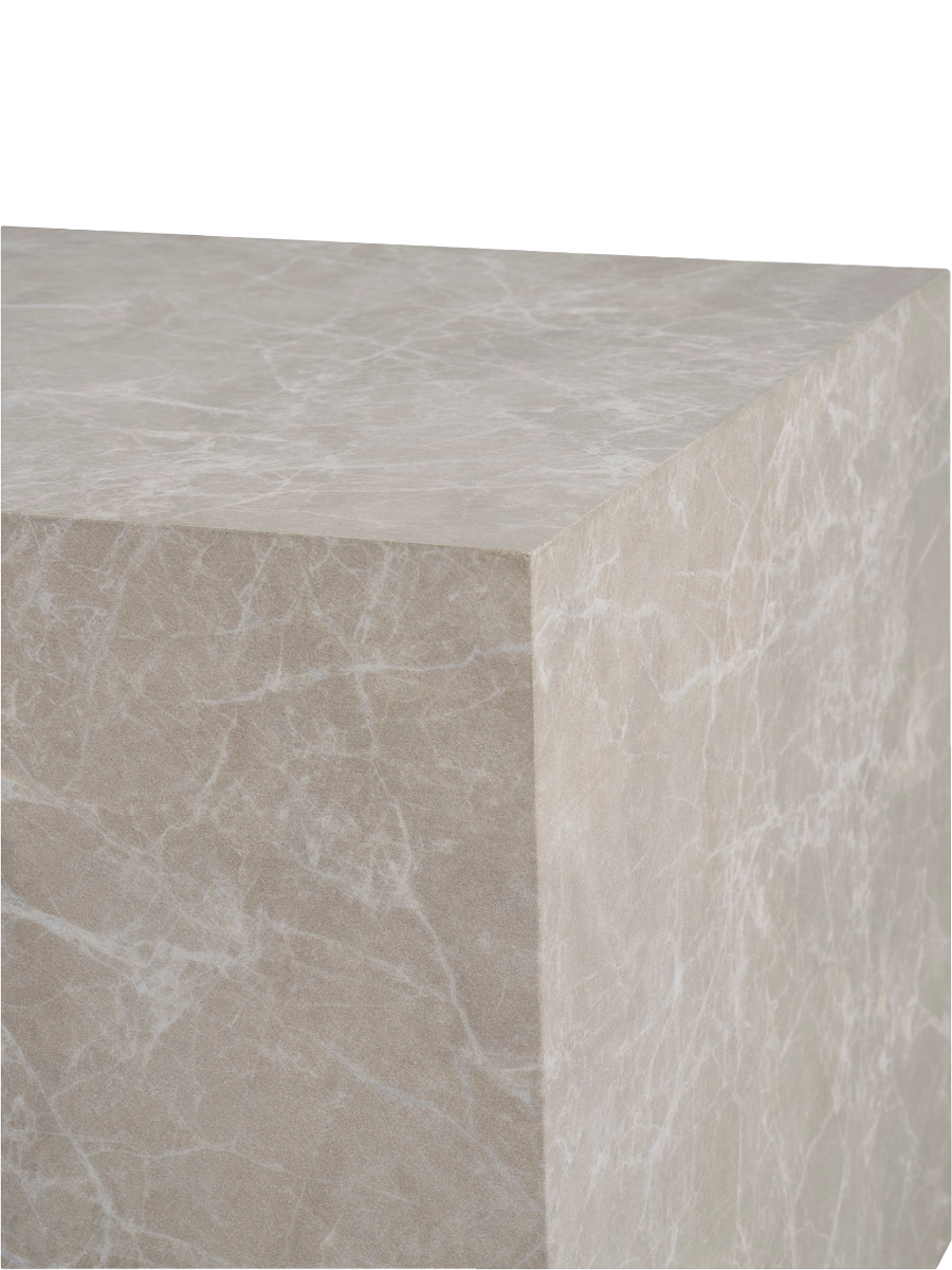 
Set di 2 tavolini da caffè di design «Praga» - Effetto marmo Beige